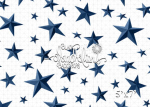 5x7-Blue Stars-Black Dandelion Backdrops
