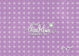 5x7-Purple Dots-Black Dandelion Backdrops