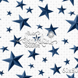 60x80-Blue Stars-Black Dandelion Backdrops
