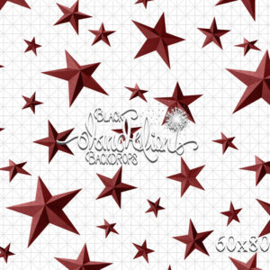60x80-Red Stars-Black Dandelion Backdrops