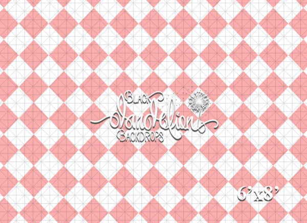 6x8-Pink Checkers-Black Dandelion Backdrops
