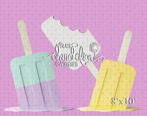 8x10-3 Popsicle on Lavender-Black Dandelion Backdrops