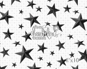 8x10-Black Stars-Black Dandelion Backdrops
