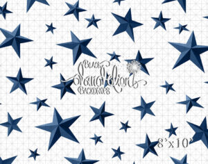 8x10-Blue Stars-Black Dandelion Backdrops