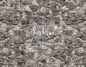8x10-Grey Cobble Stone-Black Dandelion Backdrops