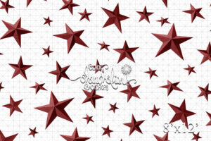 8x12-Red Stars-Black Dandelion Backdrops
