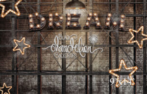 9x14 Dream Black Dandelion Backdrops
