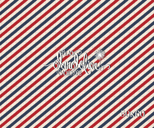 50x60-Red and Blue Stripes-Black Dandelion Backdrops