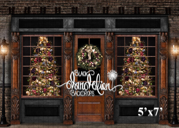 5x7-Burlington Christmas-Black Dandelion Backdrops