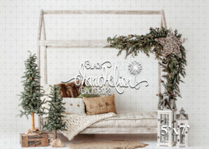 5x7-Christmas Bed-Black Dandelion Backdrops