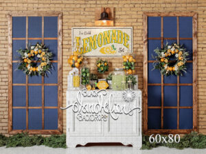 60x80-Ice Cold Lemonade-Black Dandelion Backdrops