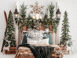 60x80-Wintergreen Christmas-Black Dandelion Backdrops