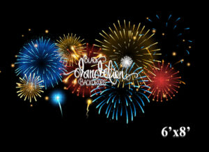 6x8-Firework Animation-Black Dandelion Backdrops