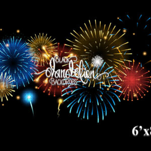 6x8-Firework Animation-Black Dandelion Backdrops