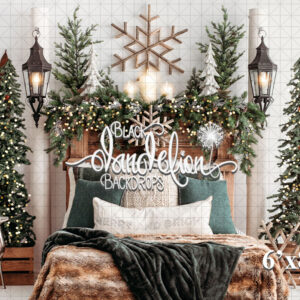 6x8-Wintergreen Christmas-Black Dandelion Backdrops