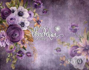 8x10-Crush Bouquet-Black Dandelion Backdrops