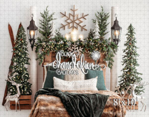 8x10-Wintergreen Christmas-Black Dandelion Backdrops