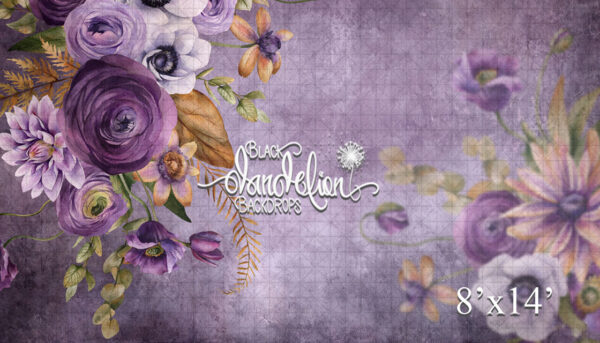 8x14-Crush Bouquet-Black Dandelion Backdrops