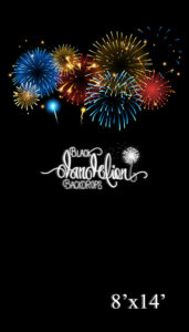 8x14-Firework Animation-Black Dandelion Backdrops