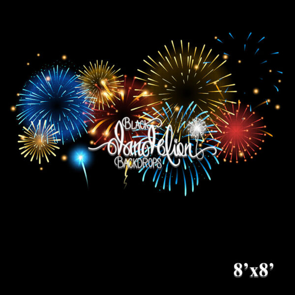 8x8-Firework Animation-Black Dandelion Backdrops