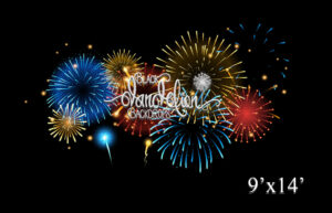 9x14-Firework Animation-Black Dandelion Backdrops