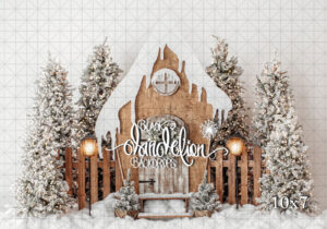 10x7-A Fairy Christmas on White-Black Dandelion Backdrops