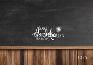 10x7-Barn Wood Chalk Board-Black Dandelion Backdrops