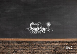 10x7-Mud Brick Chalk Board-Black Dandelion Backdrops