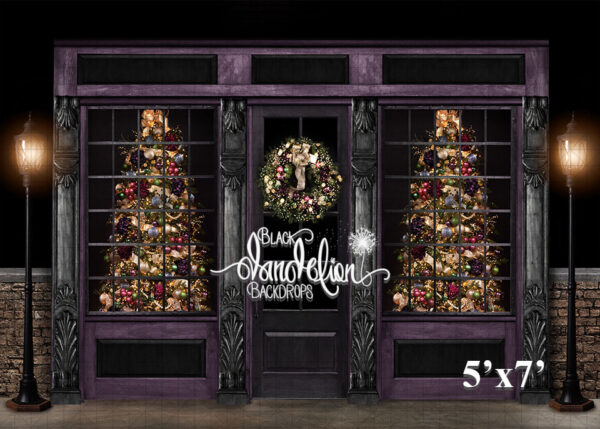 5x7-Park City Christmas-Black Dandelion Backdrops