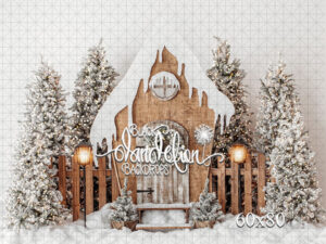 60x80-A Fairy Christmas on White-Black Dandelion Backdrops