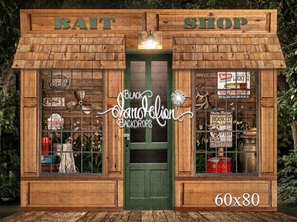 60x80-Bait Shop-Black Dandelion Backdrops