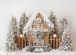 6x8-A Fairy Christmas on White-Black Dandelion Backdrops