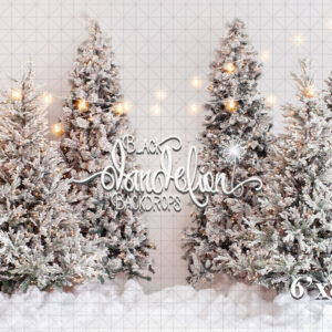 6x8-A white Christmas-Black Dandelion Backdrops