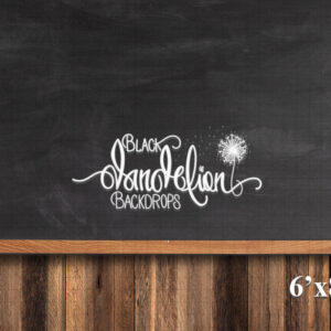 6x8-Barn Wood Chalk Board-Black Dandelion Backdrops