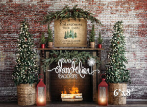 6x8-Cut and Carry Christmas trees-Black Dandelion Backdrops