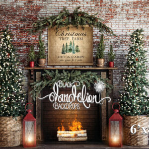 6x8-Cut and Carry Christmas trees-Black Dandelion Backdrops
