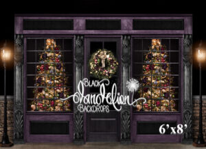 6x8-Park City Christmas-Black Dandelion Backdrops