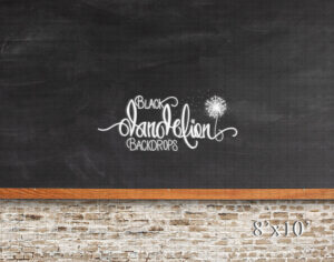 8x10-Cream Brick Chalk Board-Black Dandelion Backdrops