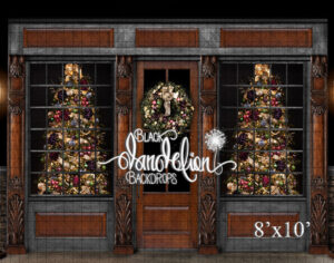 8x10-Franklin Christmas-Black Dandelion Backdrops