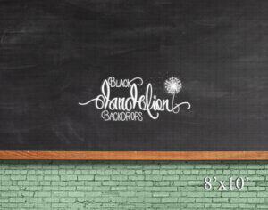 8x10-Mint Green Chalk Board-Black Dandelion Backdrops