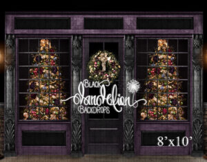 8x10-Park City Christmas-Black Dandelion Backdrops