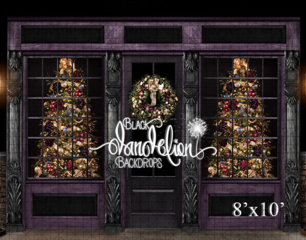 8x10-Park City Christmas-Black Dandelion Backdrops