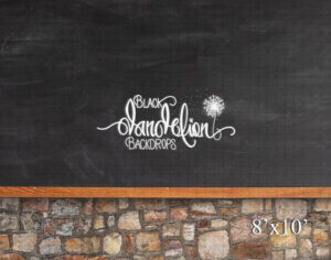 8x10-Rock Wall Chalk Board-Black Dandelion Backdrops