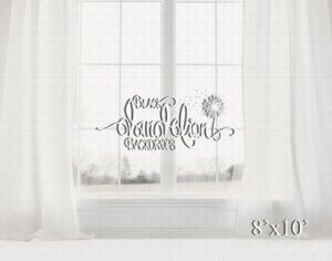 8x10-White Window-Black Dandelion Backdrops
