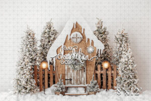 8x12-A Fairy Christmas on White-Black Dandelion Backdrops