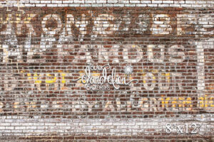 8x12-Famous Brick-Black Dandelion Backdrops