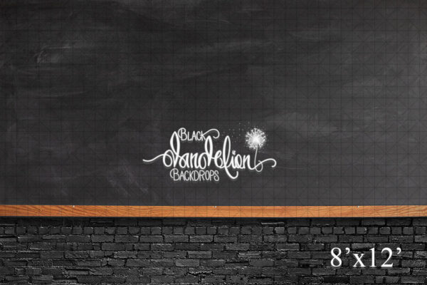 8x12-Gun Metal Chalk Board-Black Dandelion Backdrops