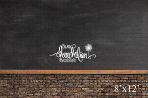 8x12-Mud Brick Chalk Board-Black Dandelion Backdrops