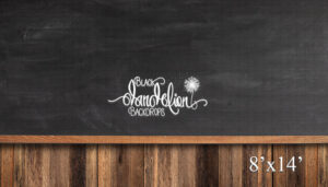 8x14-Barn Wood Chalk Board-Black Dandelion Backdrops