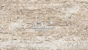 8x14-Cream Brick 2-Black Dandelion Backdrops
